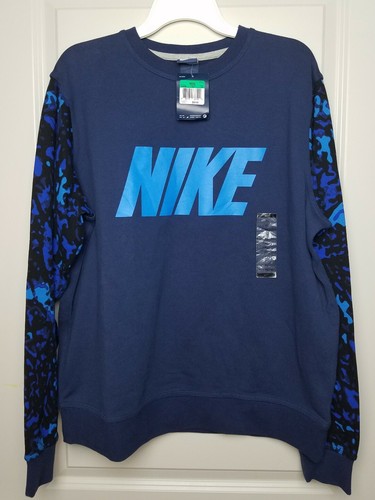 nike long sleeve french terry camouflage hoodie