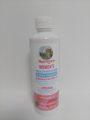 Mary Ruth's Women's Multivitamin + Hair Growth Liposomal - Peach 15.22 fl oz Liq