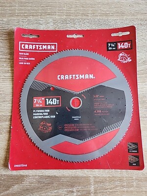 CRAFTSMAN #CMAS2725140 7 1/4'' 140 TOOTH CIRCULAR SAW BLADE NEW SEALED