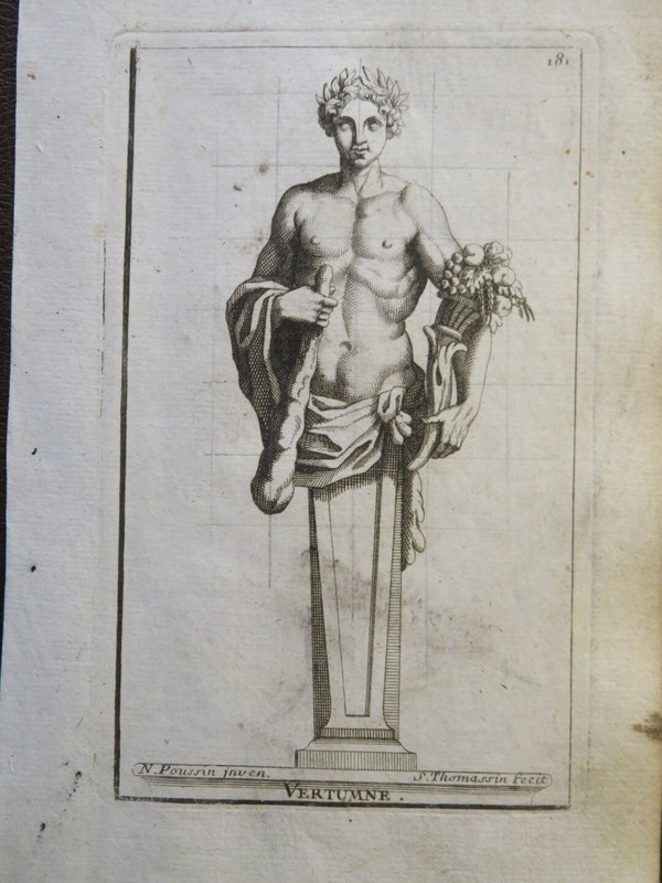 Thomassin (1652-1732) Gravure XviiiÂ° Statue Mythologie Versailles Homme 1710 Ko