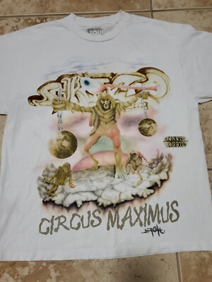Travis Scott Official UTOPIA Circus Maximus Tour Skitzo T-Shirt -Adult L