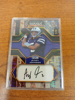 QB Avery Johnson 2024 Automania card auto mint rare Kansas State football