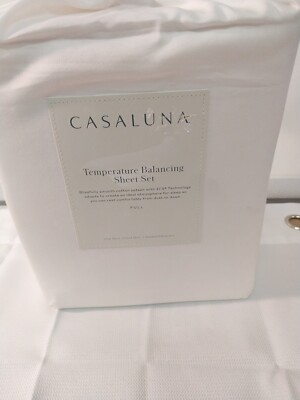 Casaluna Temperature Balancing Sheet Set Full Size White