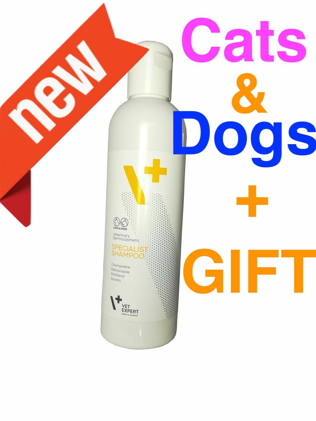 For Cats, Dogs Ketoconazole Chlorhexidine Antifungal Antibacterial 250ml