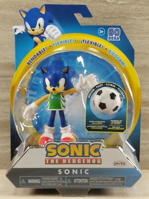 Sonic the Hedgehog 4-Inch Bendable Action Figure Wave 3 - Sonic with Soccer Ball