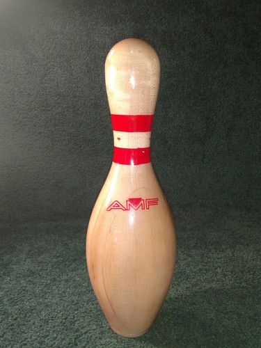 300 GAME AWARD CLEAR WOOD AMF BOWLING PIN TROPHY 15