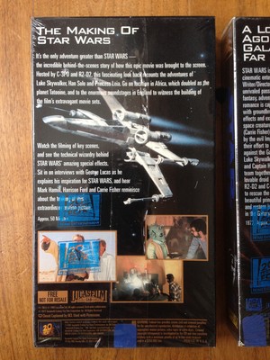 The Making of Star Wars video and Original Star Wars VHS. vintage.