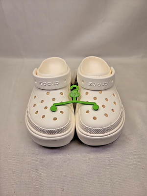 Crocs Stomp Clog White Chalk Platform Slip on Sandals Size Men's 7/Women's 9