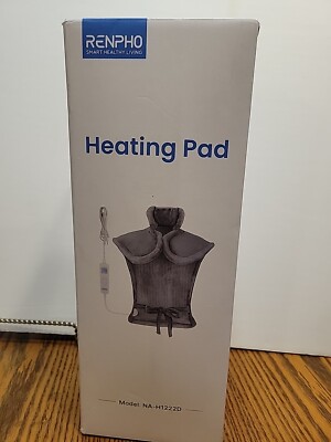 Renpho Weighted Electric Heating Pad w Remote 6 Temp Settings 24 In X 33 In Open