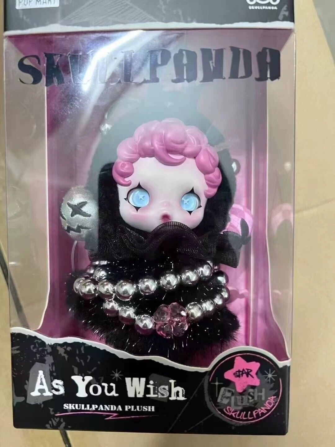 New POP MART SKULLPANDA Plush Doll AS YOU WISH Girl Keychain New POP MART SKULLPANDA Plush Doll AS YOU WISH Girl Keychain