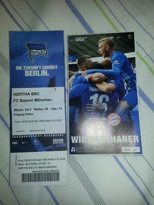 Hertha Bsc Tickets Bayern gebraucht kaufen! Nur 2 St. bis ...
