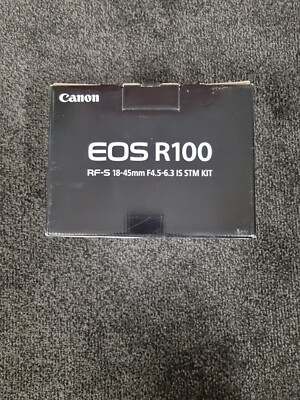 Canon EOS R100 24.1 MP Mirrorless Camera - Black (RF-S 18-45 mm f/4.5-6.3 IS STM