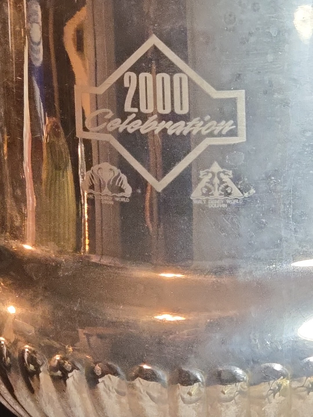 2000 Celebration Disney World Swan Dolphin Resort Silver Cup Champage Bucket 10"