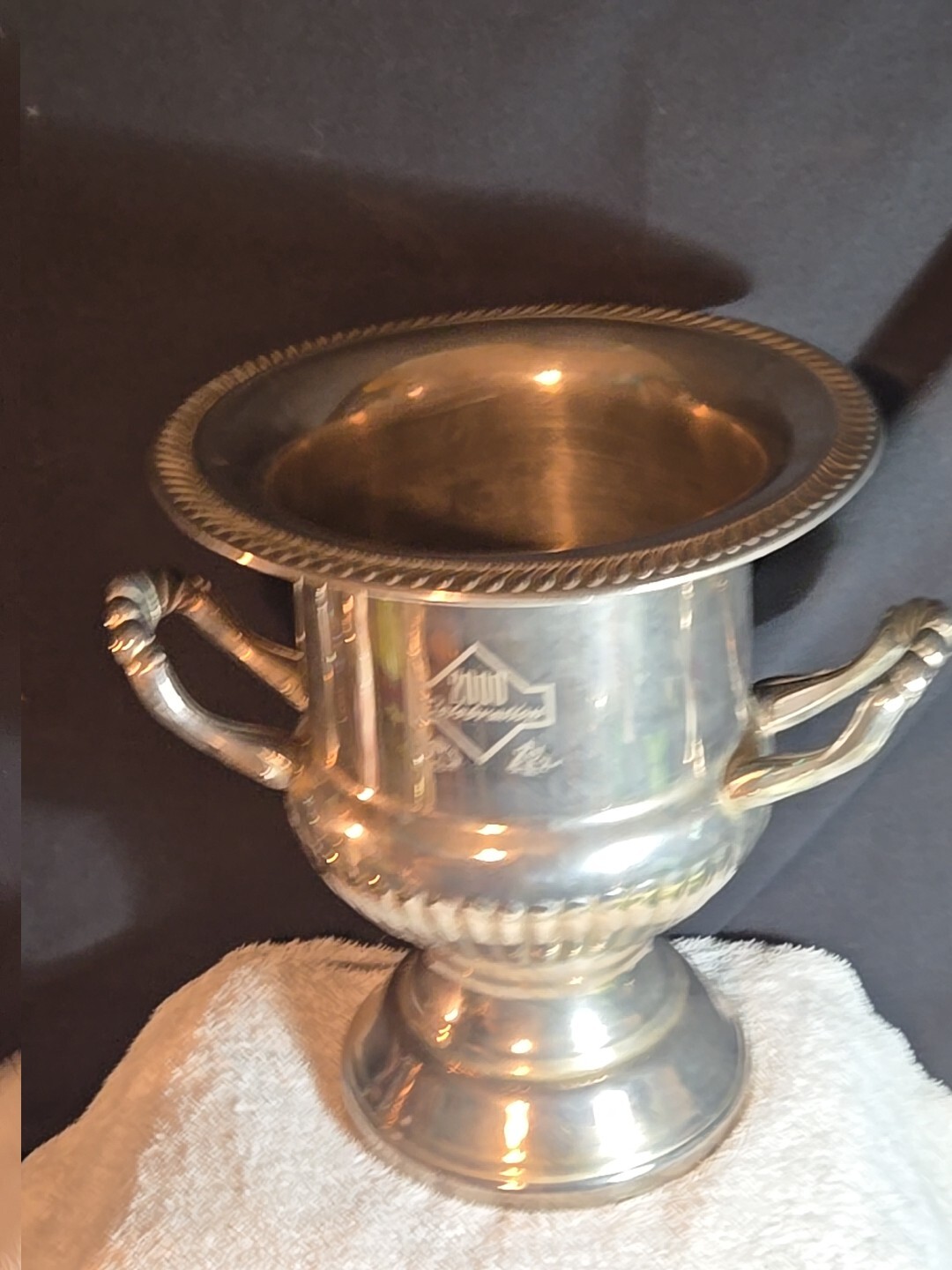 2000 Celebration Disney World Swan Dolphin Resort Silver Cup Champage Bucket 10"