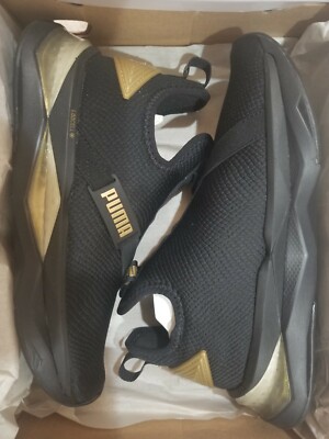 Puma LQDCELL SHATTER MID Womens Black/Gold 193278-02 Athletic Shoes size 6