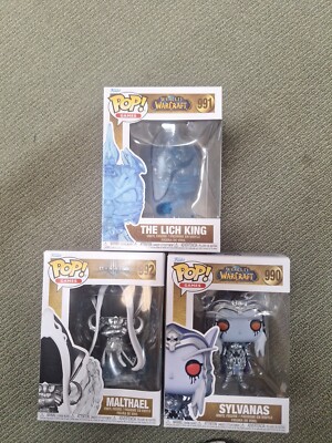 Funko Pop! World of Warcraft/Diablo Lot Of 3 SYLVANAS MALTHAEL THE LICH KING NEW