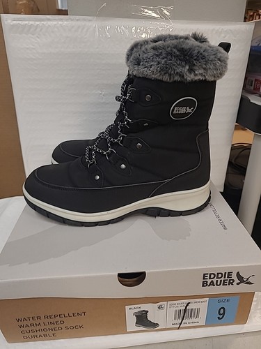 ★Eddie Bauer★Women's Balasana Winter Boot★Black Eddie Bauer Women's Balasana Quilted Upper Lightweight