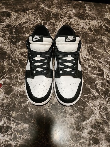 nike dunk low black white vinted