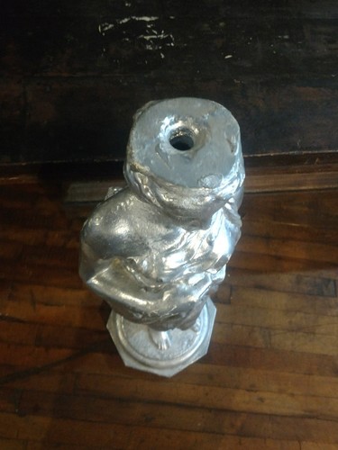1930s Statue of Woman Liberty Architectural Cement Art Light Flowing Gown Large
