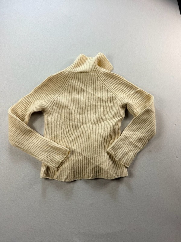 Ann Taylor Italian Extra-Fine Merino Wool Ribbed Turtleneck Sweater