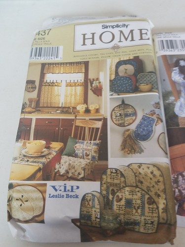 Lot of 3 Simplicity Home and Craft Sewing Patterns