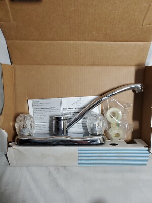 Moen 7900 Chateau Chrome Two-Handle Low Arc Kitchen Faucet