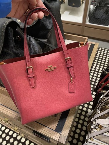 ☆COACH☆ MOLLIE TOTE 25 COACH Leather Mollie Tote 25 in Red/Black Multi, Double Face
