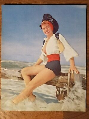 Vintage 1940s Pin Up Pirate's Dream Embossed Paper 6425 A.S. Litho USA