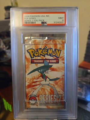 2008 Pokemon Pop Series 7 sealed booster pack graded PSA 9 MINT (cert 83393972)
