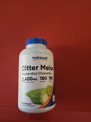 New Nutricost Bitter Melon 600mg, 180 Capsules - Gluten Free, Non-GMO Exp: 08/26
