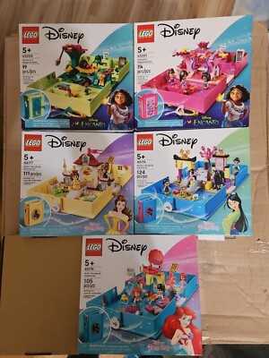 NIB 5 RETIRED LEGO Disney Storybook Adventure Ariel,Belle,Mulan,Isabella,Antonio