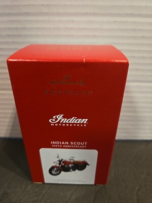 Indian Scout Motorcycle Ornament 2021 Hallmark Keepsake 100th Anniversary NIB
