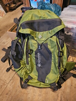 Outdoor Products 8.0 Gama Internal Frame Pack Hiking Backpack Green and Gray