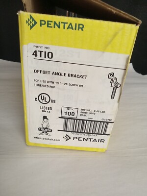 (30) Caddy/Pentair/Erico # 4T10,  Offset Angle Bracket Supports, 1/4-20 rod. NOS