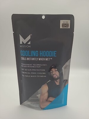 Mission Cooling Hoodie Towel Evaporative Cool Technology, Cools Instantly UPF 50