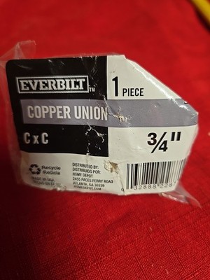 Everbilt Union Fitting Copper Cup x Cup 3/4
