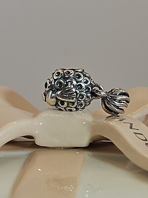 Authentic Pandora Sterling Silver Splish Splash Blue Topaz Charm #791108TPP