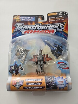 Transformers Armada Gunbarrel Terradive Thunderwing Figure Set (2002) Hasbro New
