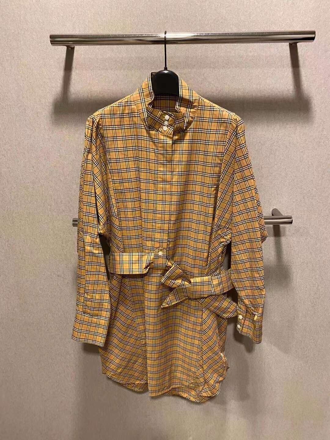 BURBERRY MALINI BEIGE IP CHECK COTTON BELTED BOW DRESS | eBay
