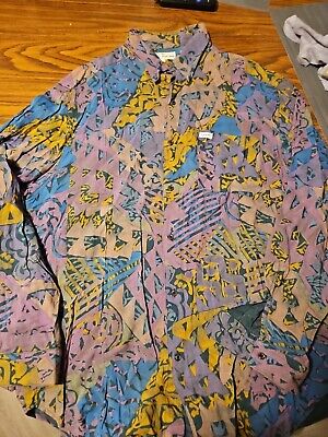 Guess by Georges Marciano Men's L Long Sleeve Button Up Shirt Made in USA