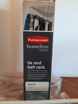 Rubbermaid Tie & Belt Rack 30 Hooks White 3H98 Homefree Series