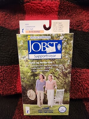 Jobst SoSoft Brocade 8-15mmHg Knee Hi CT Sand Xlarge New In Box
