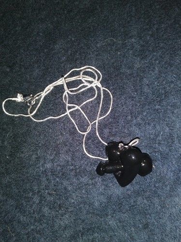 Adult hard on heart on necklace fun and weird custom designed  jewelry Black