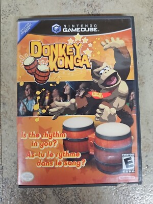 Donkey Konga (Nintendo GameCube, 2004) Super Complete CIB TESTED