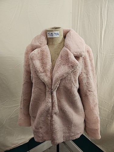  Faux Fur Coat PINK Sサイズ Tinhulf Women's Pink Faux Fur Soft Coat Fur Winter Long