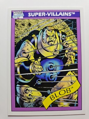 Marvel Impel 1990 The Blob Super-Villains Trading Card 71 MCU X-Men X-Factor