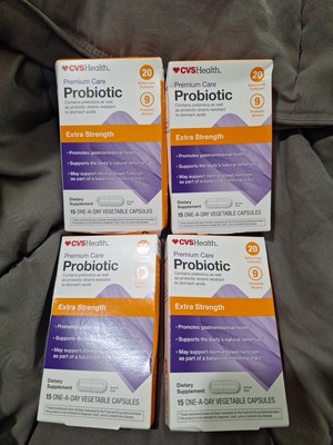 Premium Care Extra Strength Probiotic 20 Bil 4x 15 Vegi Capsules Each Exp 5/25+