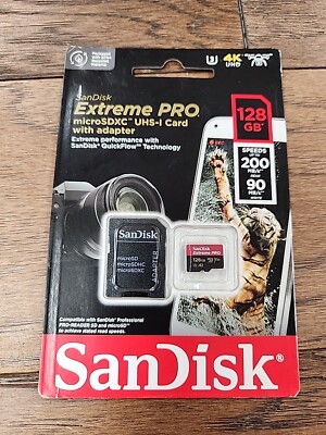 SanDisk 128GB Micro SD SDXC MicroSD TF Class 10 128 GB Extreme PRO 200MB/s