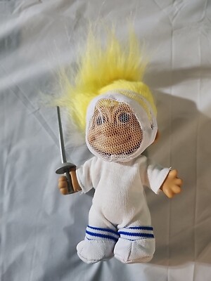 Vintage Russ Troll Doll Yellow Hair Fencer Fencing 5'' New in Bag