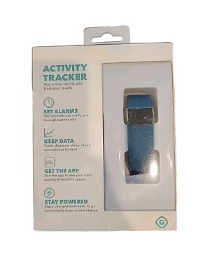 GEMS Activity Tracker Wrist Watch Alarm Steps Sleep Teal for Android & iPhone